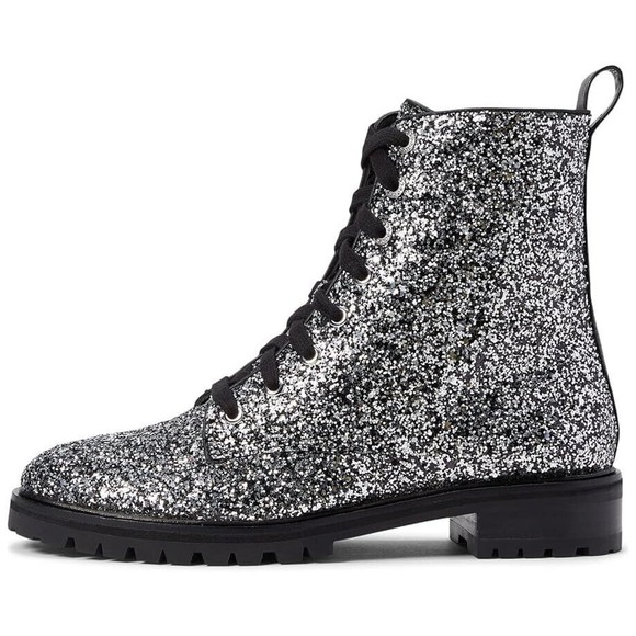 Kate Spade Women's Jemma Black Silver Glitter Fashion Boots Size 9 NIB MSRP 289 - Picture 3 of 12